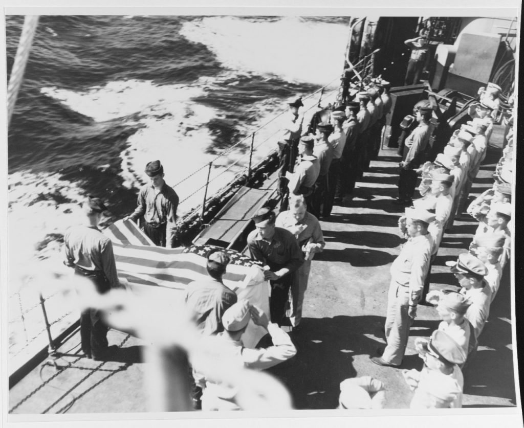 Iwo Jima Burial at sea
