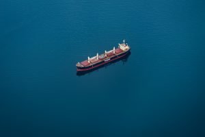 aerial view of ships